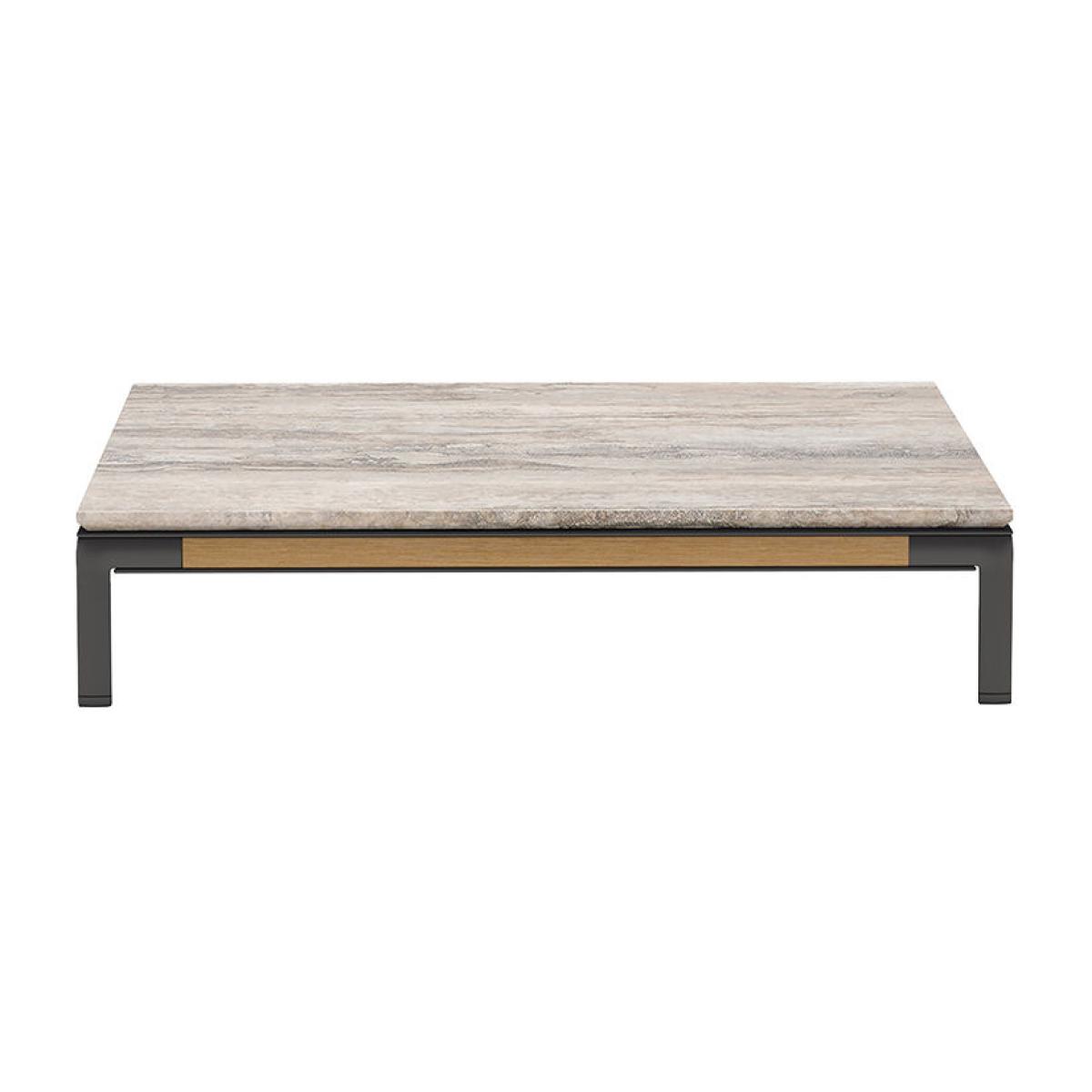 Yacht Baia Coffee table stone grey travertine stone / 90 x 90 x H 20 cm - Ethimo – image 1