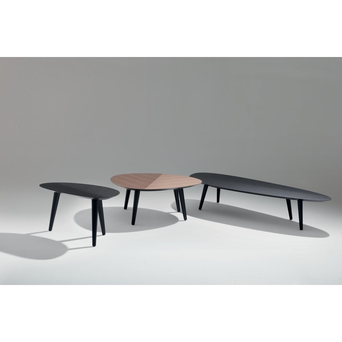Tweed Mini Medium Coffee table wood black / 96 x 99 cm - Zanotta – image 2
