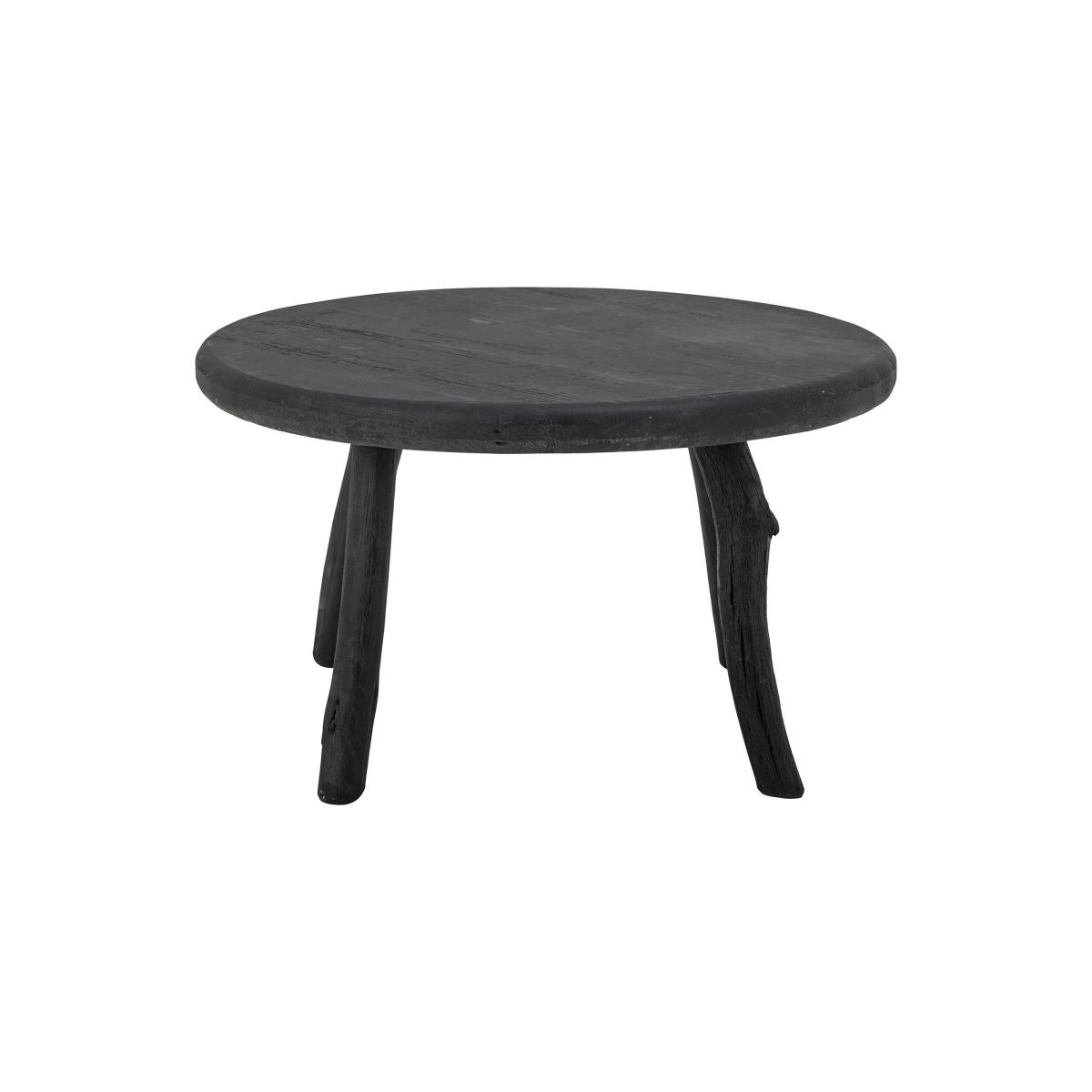 Milos Coffee table wood black / Ø 70 x H 43 cm - Reclaimed recycled wood - Bloomingville – image 2