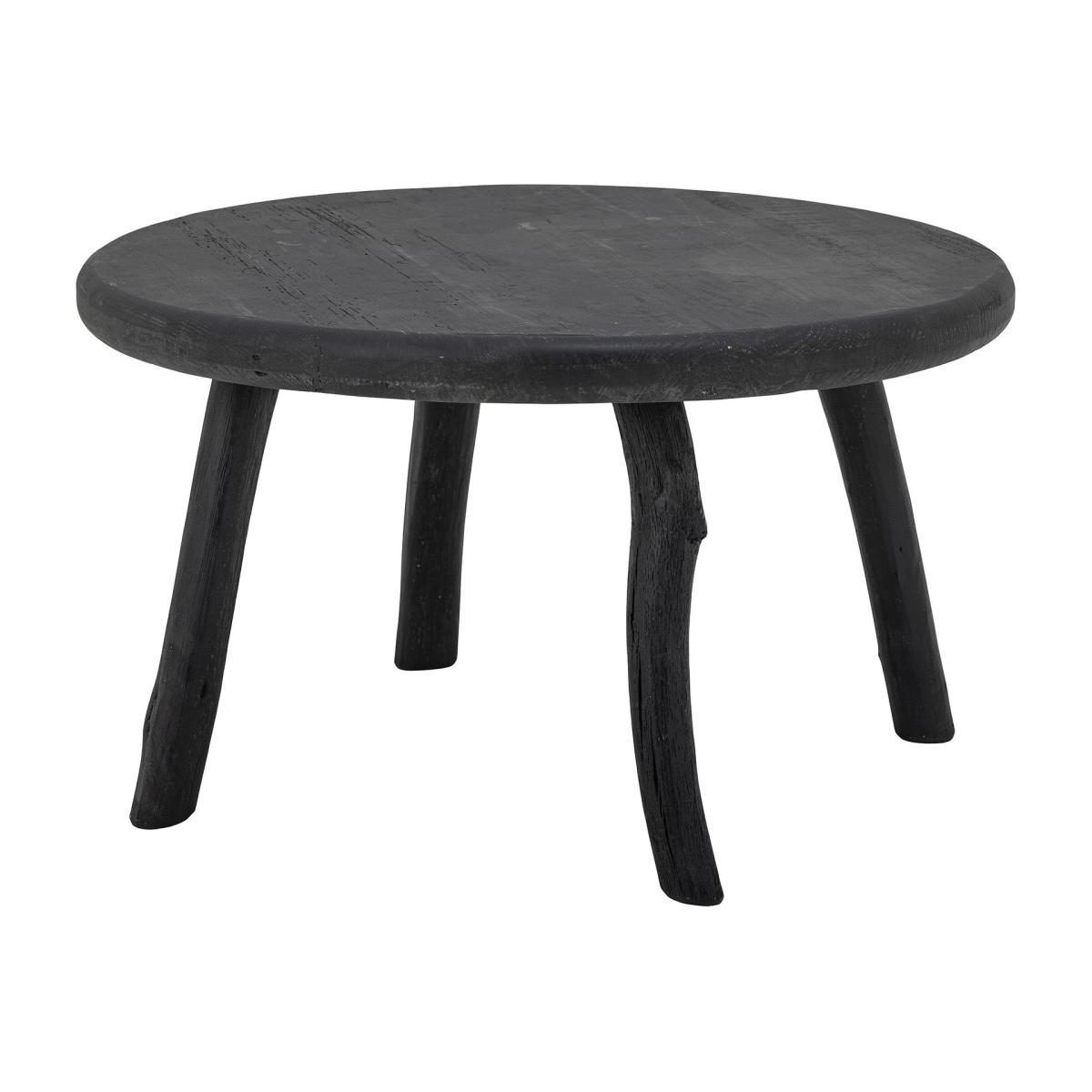 Milos Coffee table wood black / Ø 70 x H 43 cm - Reclaimed recycled wood - Bloomingville – image 1