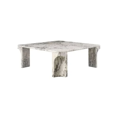 Doric Coffee table marble grey / 80 x 80 cm - Gubi – image 2