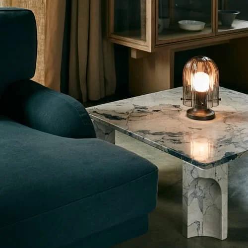 Doric Coffee table marble grey / 80 x 80 cm - Gubi – image 5