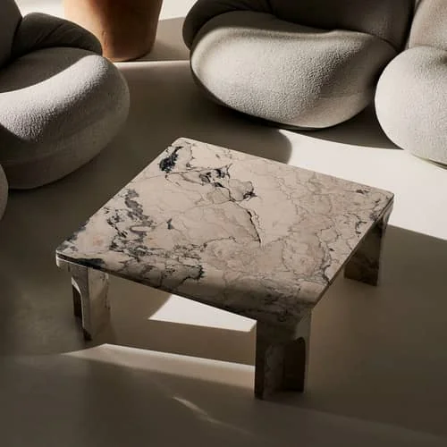 Doric Coffee table marble grey / 80 x 80 cm - Gubi – image 7
