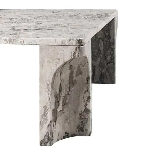 Doric Coffee table marble grey / 80 x 80 cm - Gubi – image 9