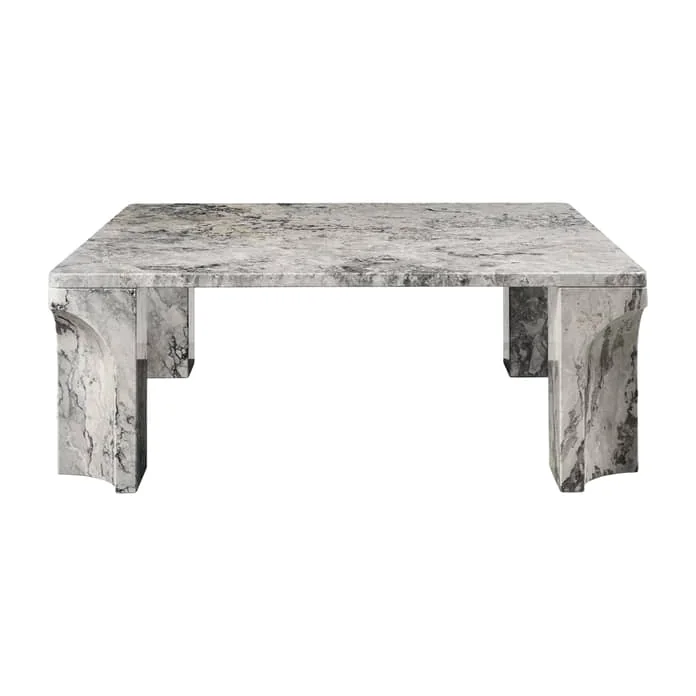 Doric Coffee table marble grey / 80 x 80 cm - Gubi – image 1