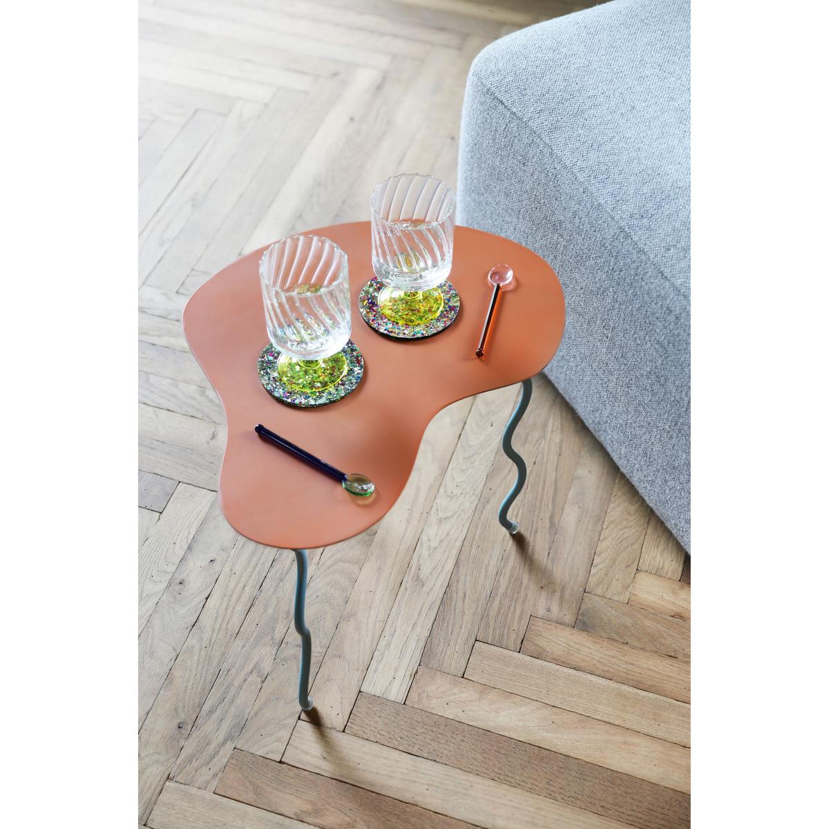Squiggle Small Table s'appoint - / 45 x 34 x H 35 cm - Metal by & klevering Orange – image 2