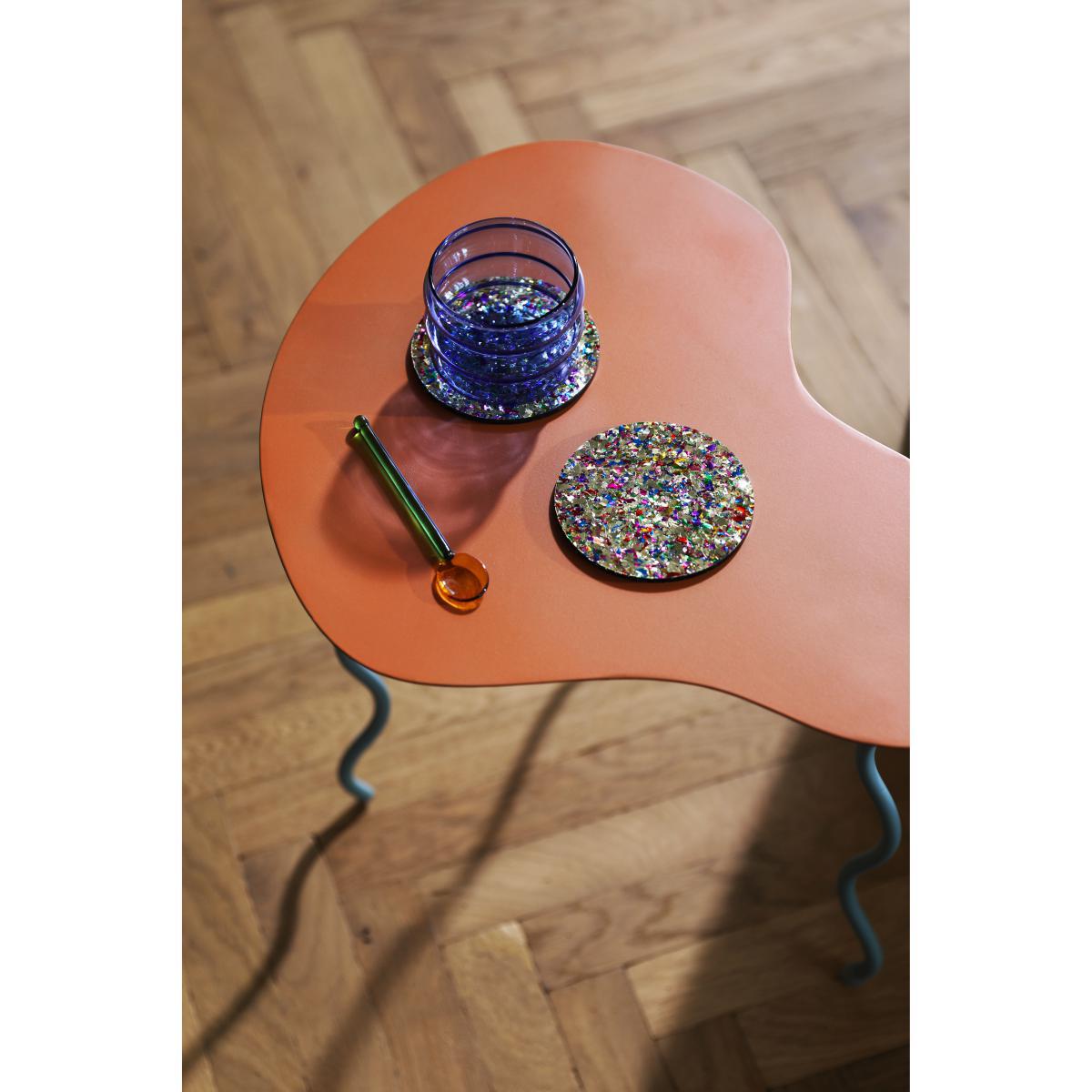 Squiggle Small Table s'appoint - / 45 x 34 x H 35 cm - Metal by & klevering Orange – image 4