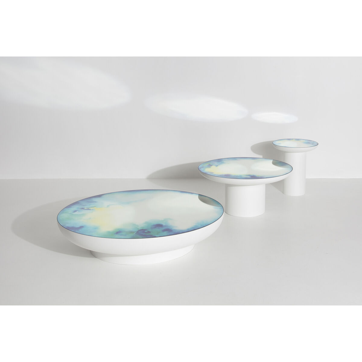 Francis Extra- large Coffee table - / Ø 110 x H 24 cm - Mirror by Petite Friture White/Mirror – image 9