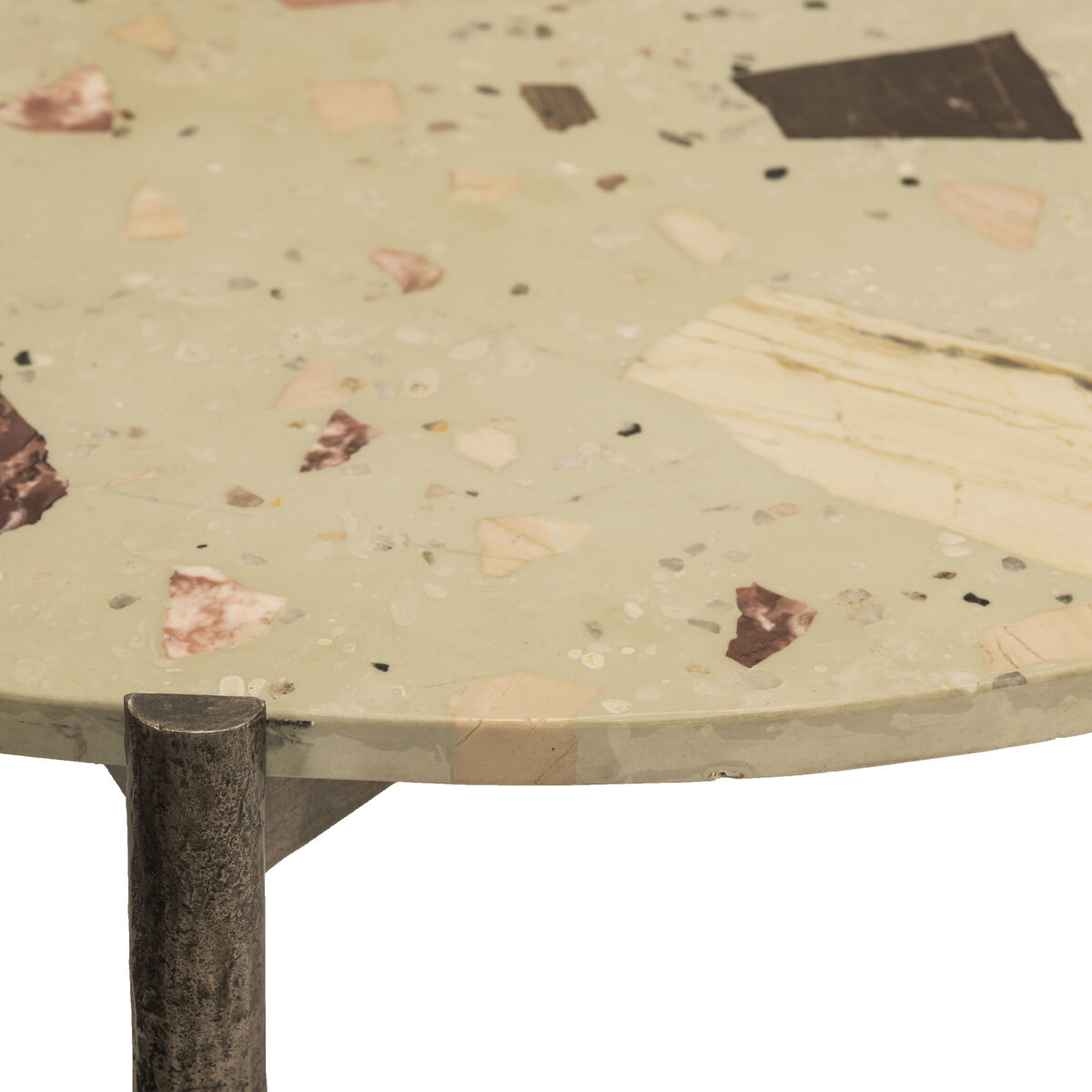 Nougat Coffee table - / Ø 71 x H 40 cm - Terrazzo by Pols Potten White – image 3