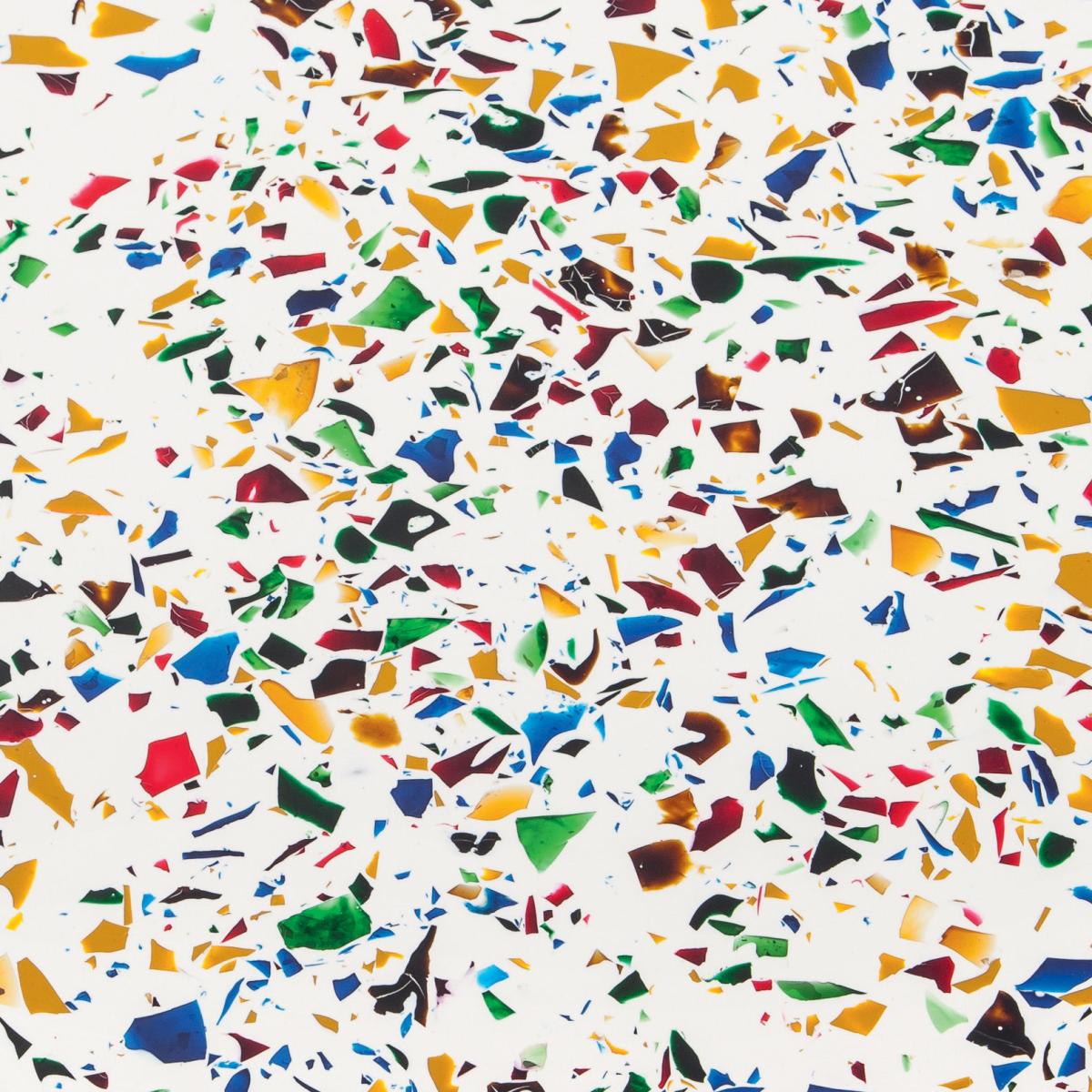 Gong Terrazzo Coffee table - / Giulio Cappellini, 2004 - Ø 50 x H 42 cm / Metal by Cappellini Multicoloured – image 3