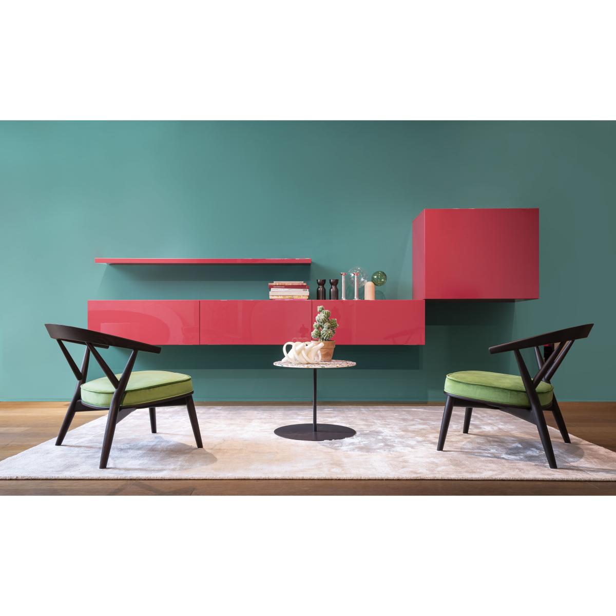 Gong Terrazzo Coffee table - / Giulio Cappellini, 2004 - Ø 50 x H 42 cm / Metal by Cappellini Multicoloured – image 4