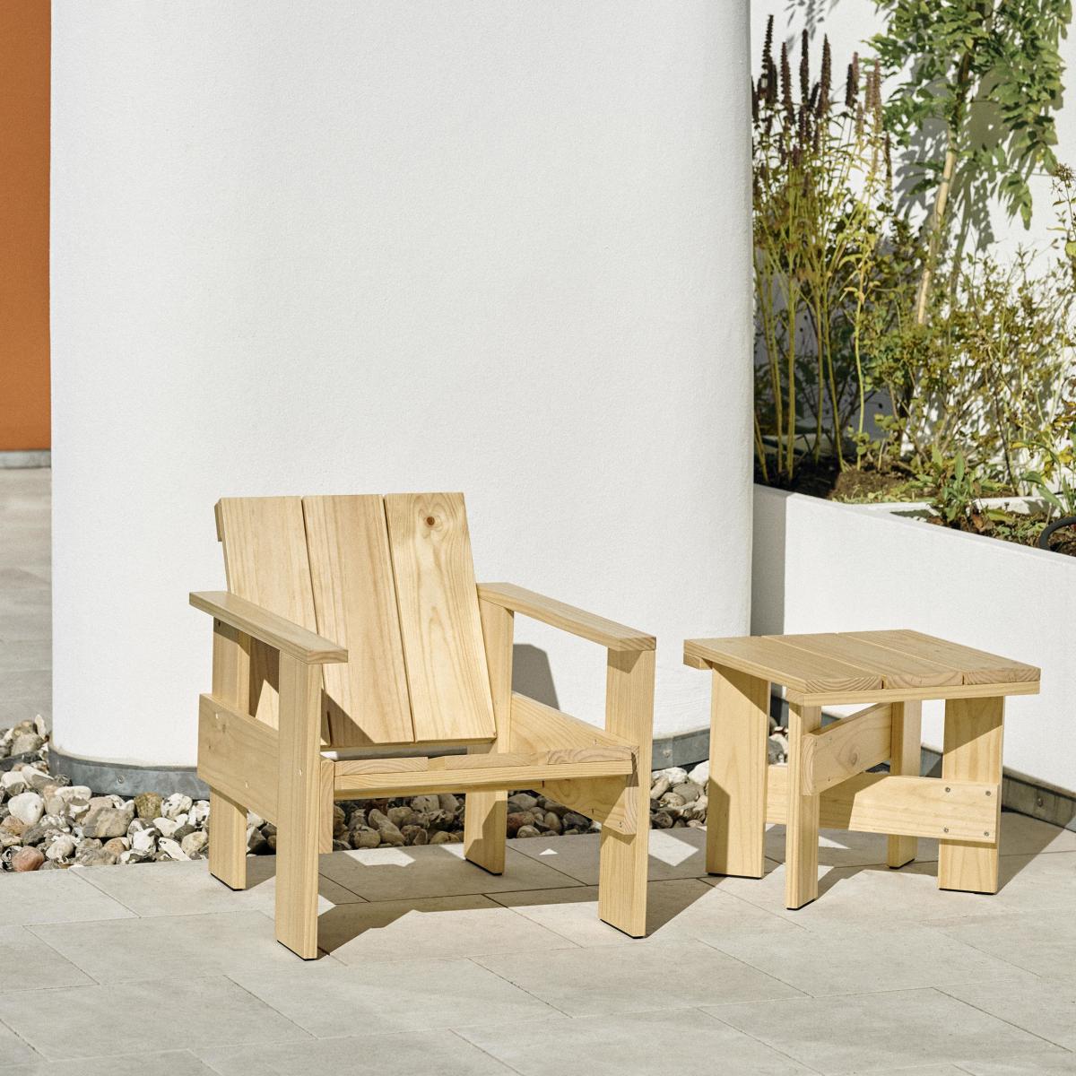 Crate Coffee table natural wood / Gerrit Rietveld - 49.5 x 49.5 x H 45 cm - Hay – image 2