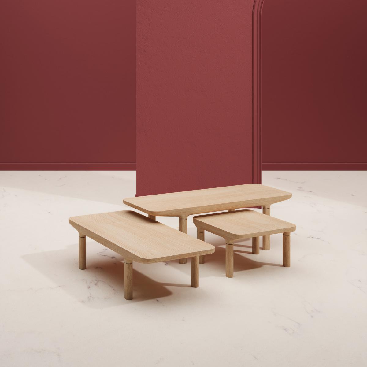 Camille Coffee table natural wood wood - 120 x 50 x H 38.5 cm - Hartô – image 3