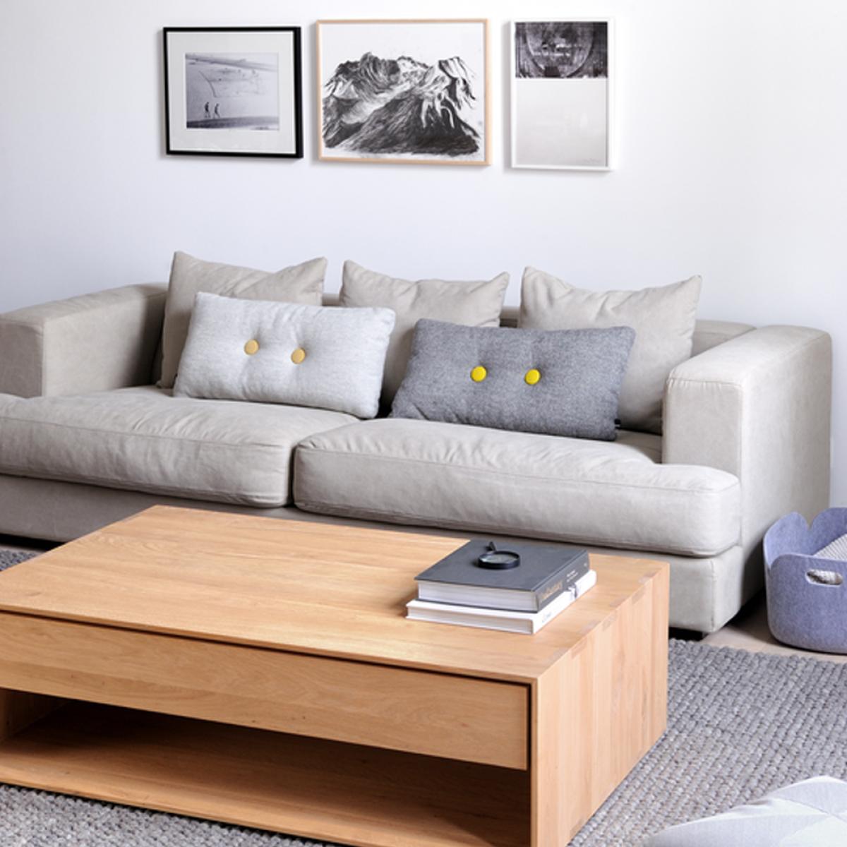 Ethnicraft Nordic coffee table Wax-oiled oak 1 drawer 120x70 cm – image 2