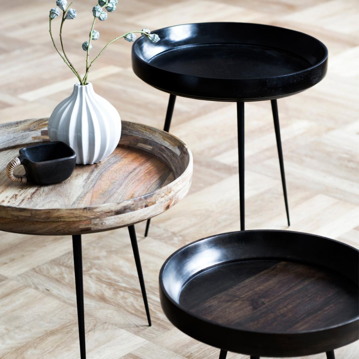 Mater Bowl Large table mango sirka grey. black stand – image 5
