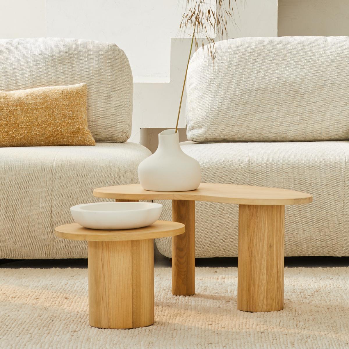 URBAN NATURE CULTURE Yuki A coffee table Ø40x30 cm Natural – image 3