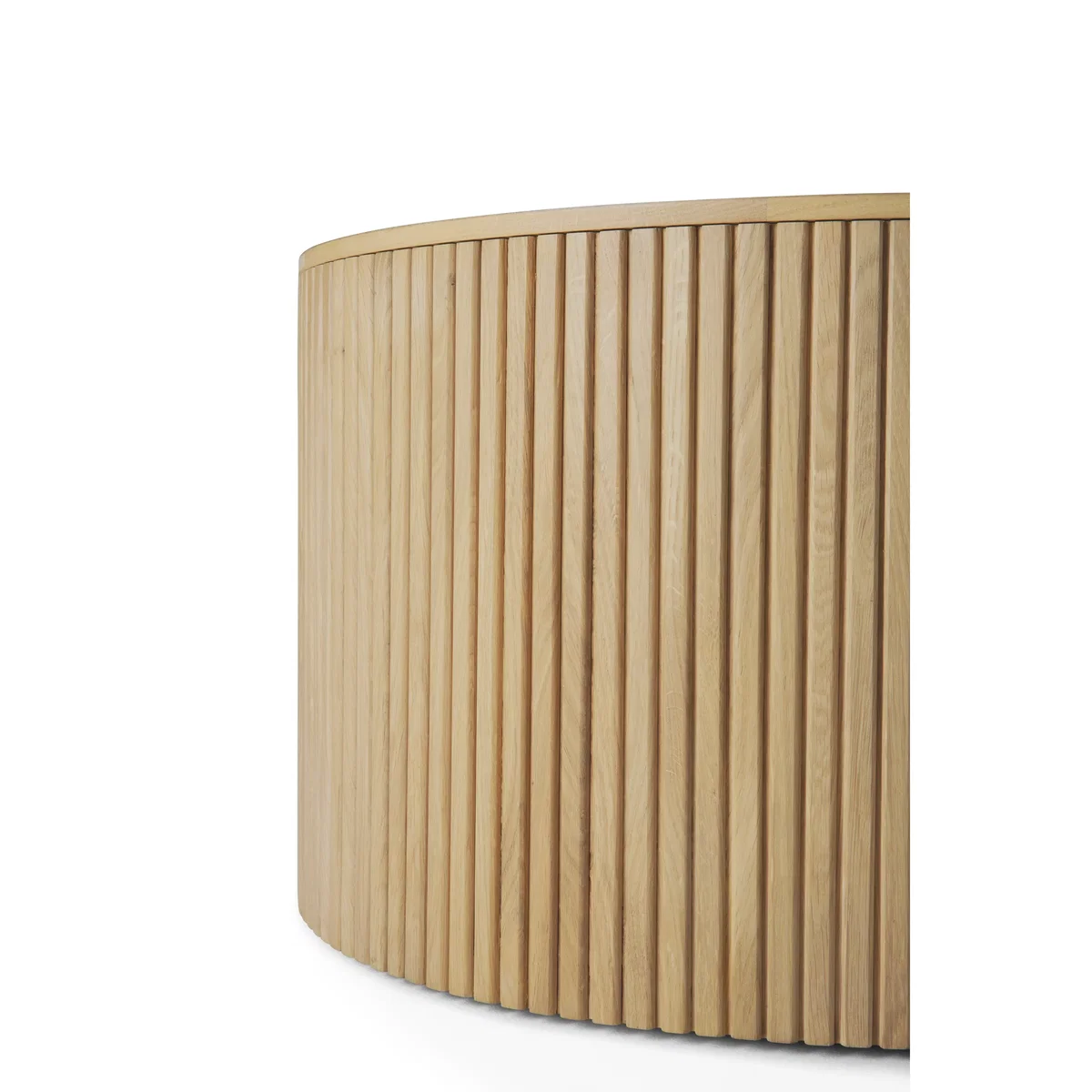 Ethnicraft Roller Max round coffee table Oak Ø80 cm – image 3