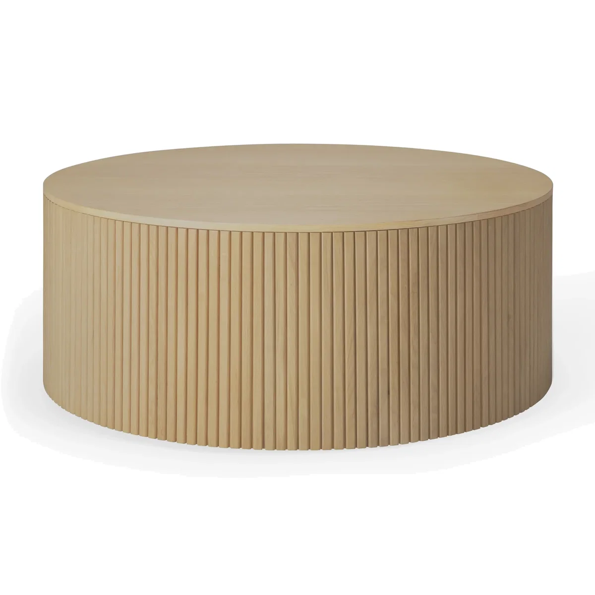 Ethnicraft Roller Max round coffee table Oak Ø80 cm – image 1