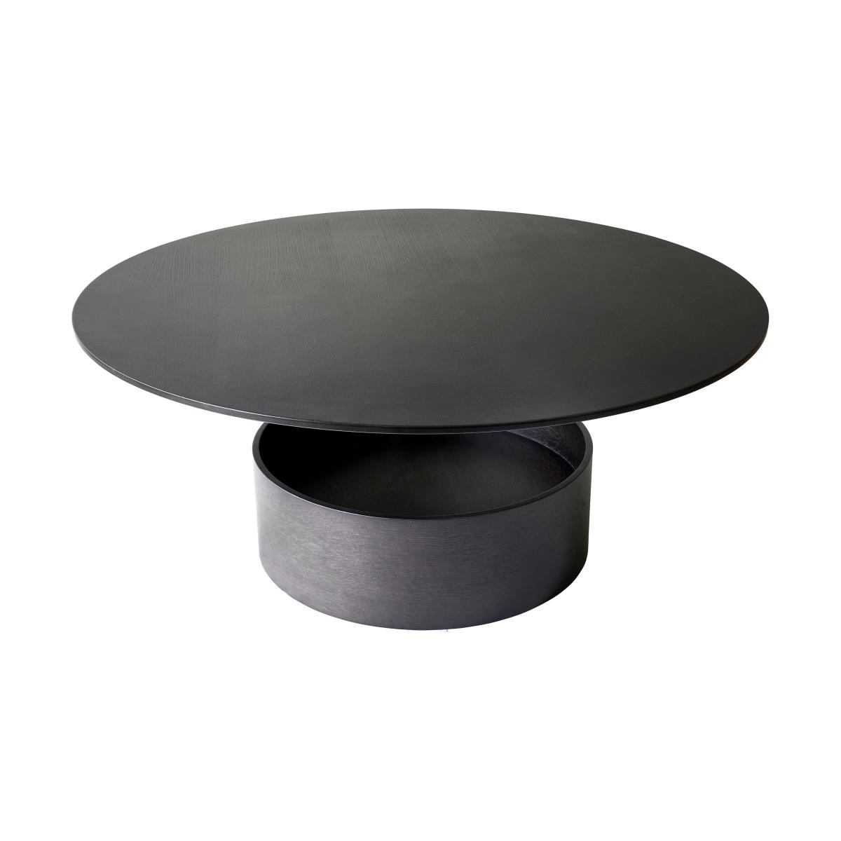 Maze Parasol L coffee table Ø90 cm Dark stained oak – image 2