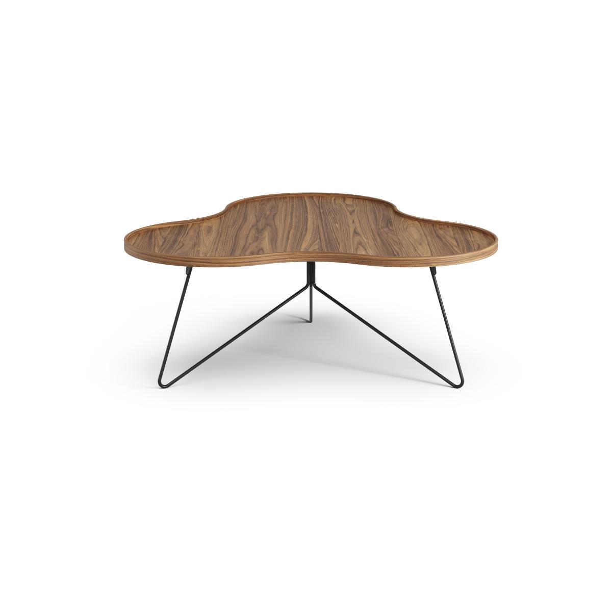 Swedese Flower mono table Special Edition 107x114 cm H45 cm-lacquered walnut-black lacquered steel – image 5