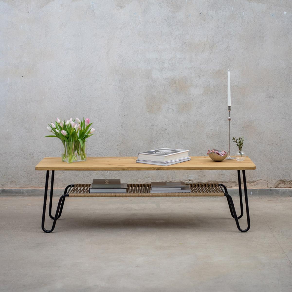Mavis Marcel coffee table oak oil rustic 120x50 – image 3