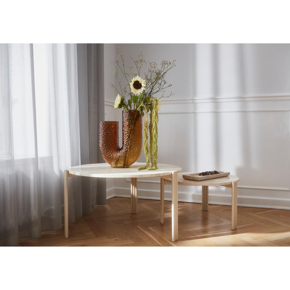 AYTM Tribus coffee table Ø80 cm Light Sand-travertine – image 4