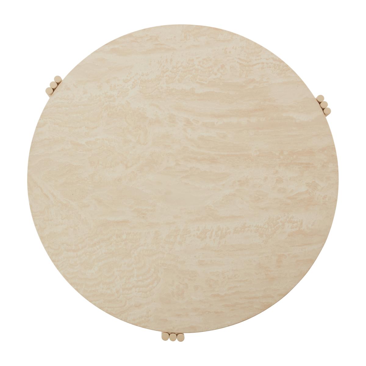 AYTM Tribus coffee table Ø80 cm Light Sand-travertine – image 5