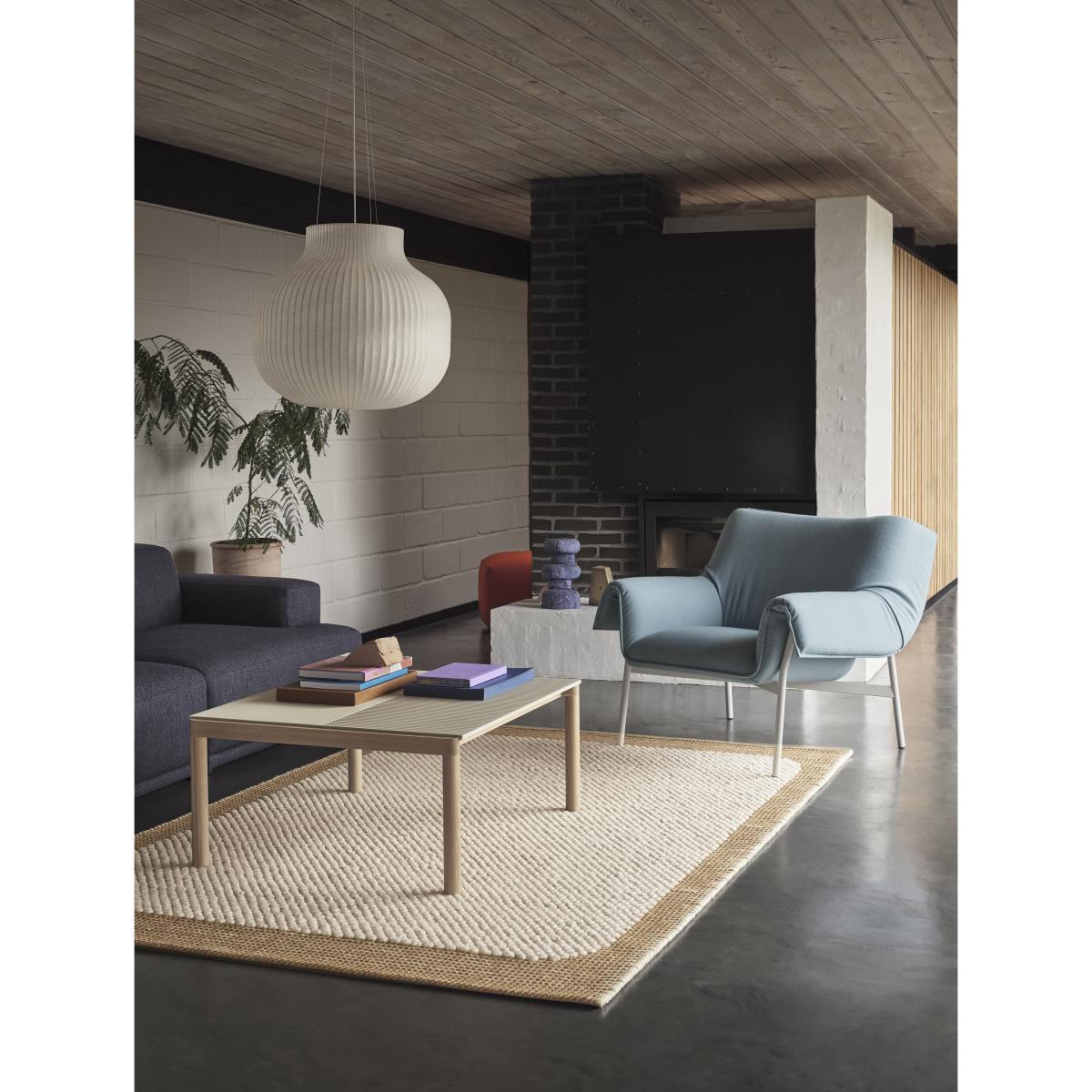 Muuto Couple 1 Plain-1 Wavy coffee table 80x84x40 cm Sand-oak – image 5