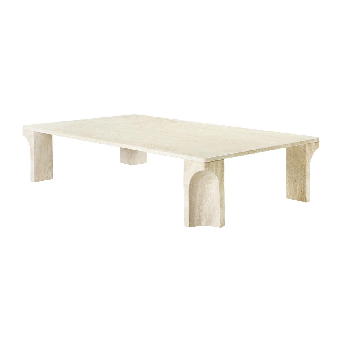 Gubi Doric coffee table 80x140 cm Neutral white-travertine – image 2