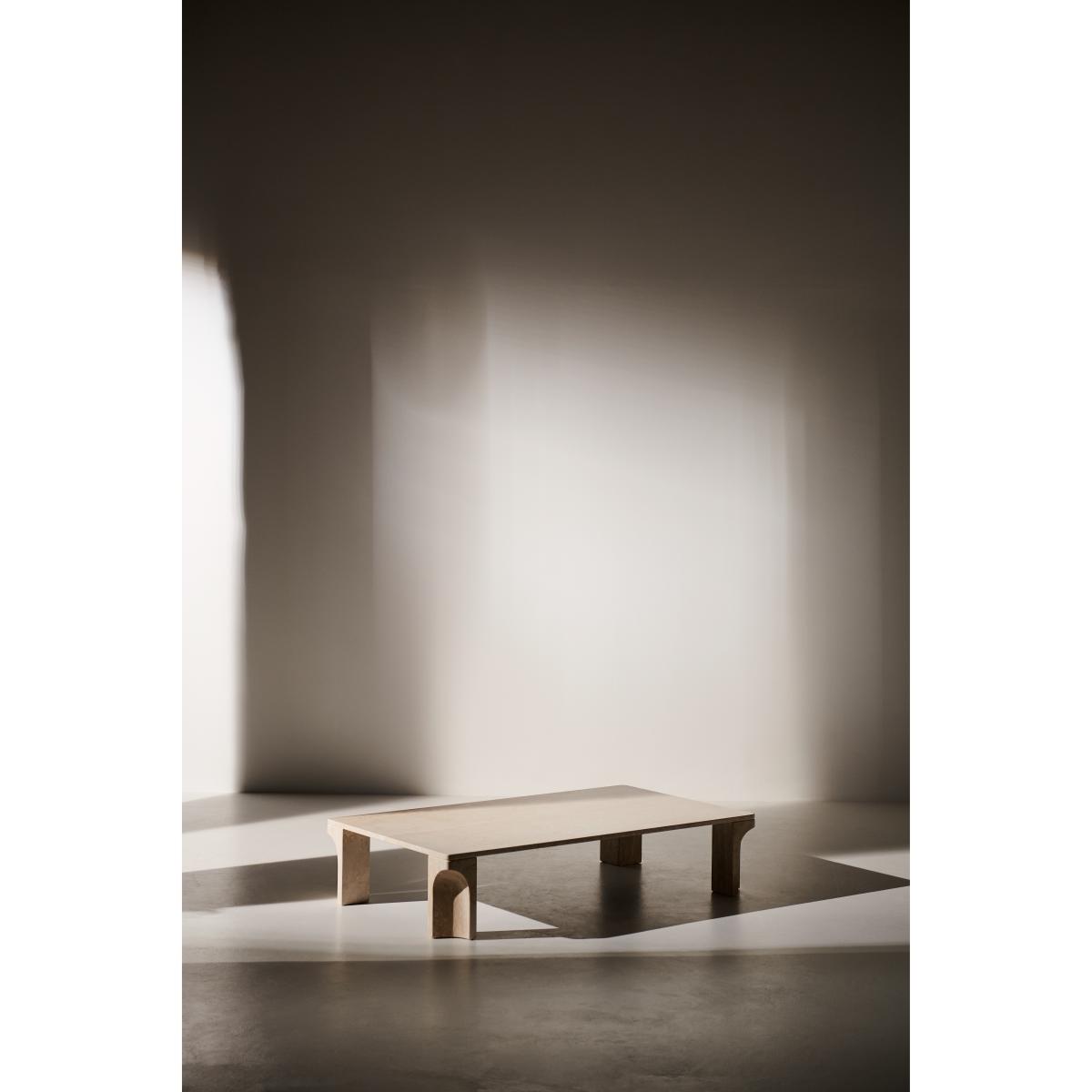 Gubi Doric coffee table 80x140 cm Neutral white-travertine – image 4
