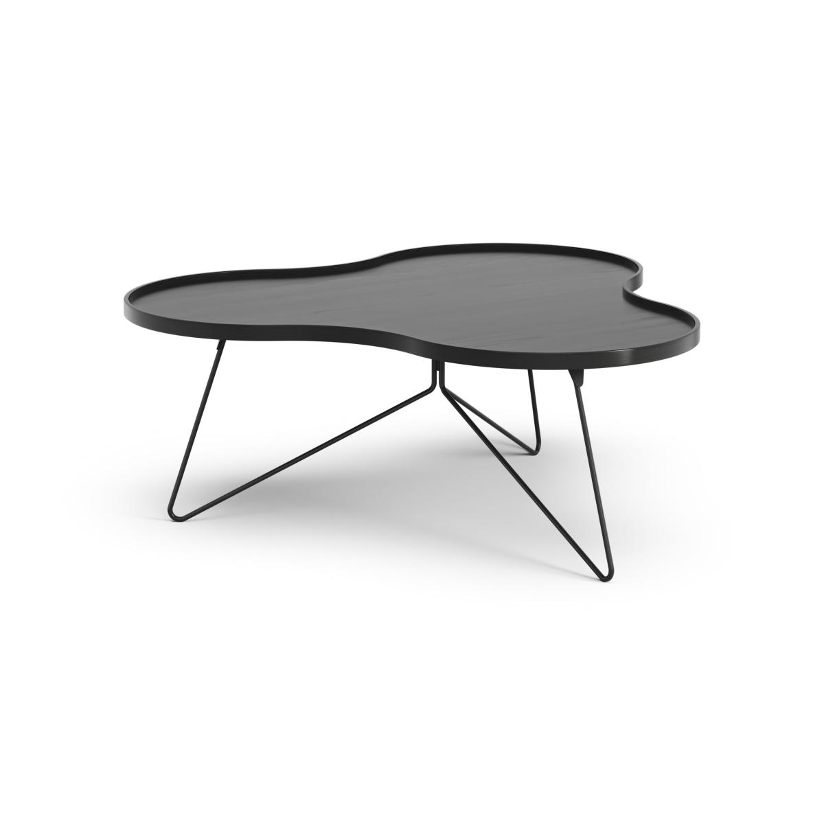 Swedese Flower mono table 107x114 cm H45 cm Ash black glazed – image 2