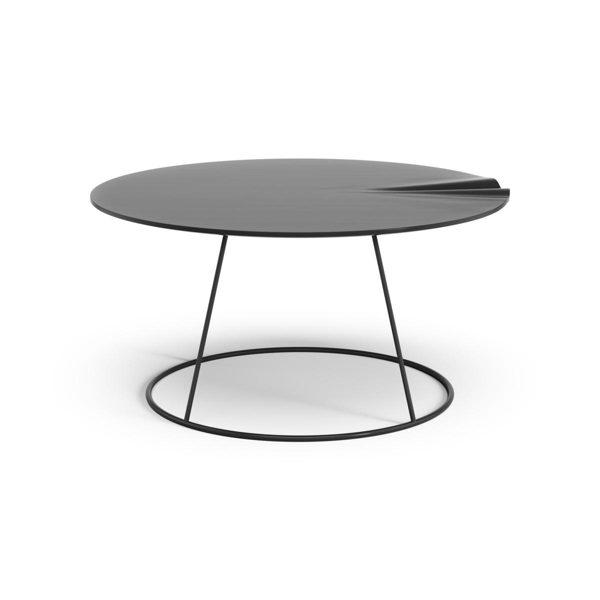 Swedese Breeze table with wave Ø80 cm Black – image 2