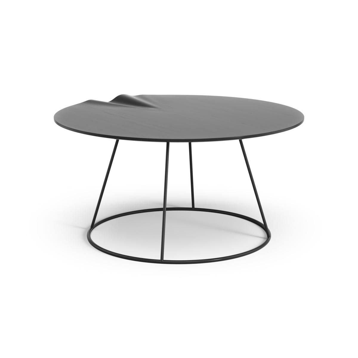 Swedese Breeze table with wave Ø80 cm Black – image 4
