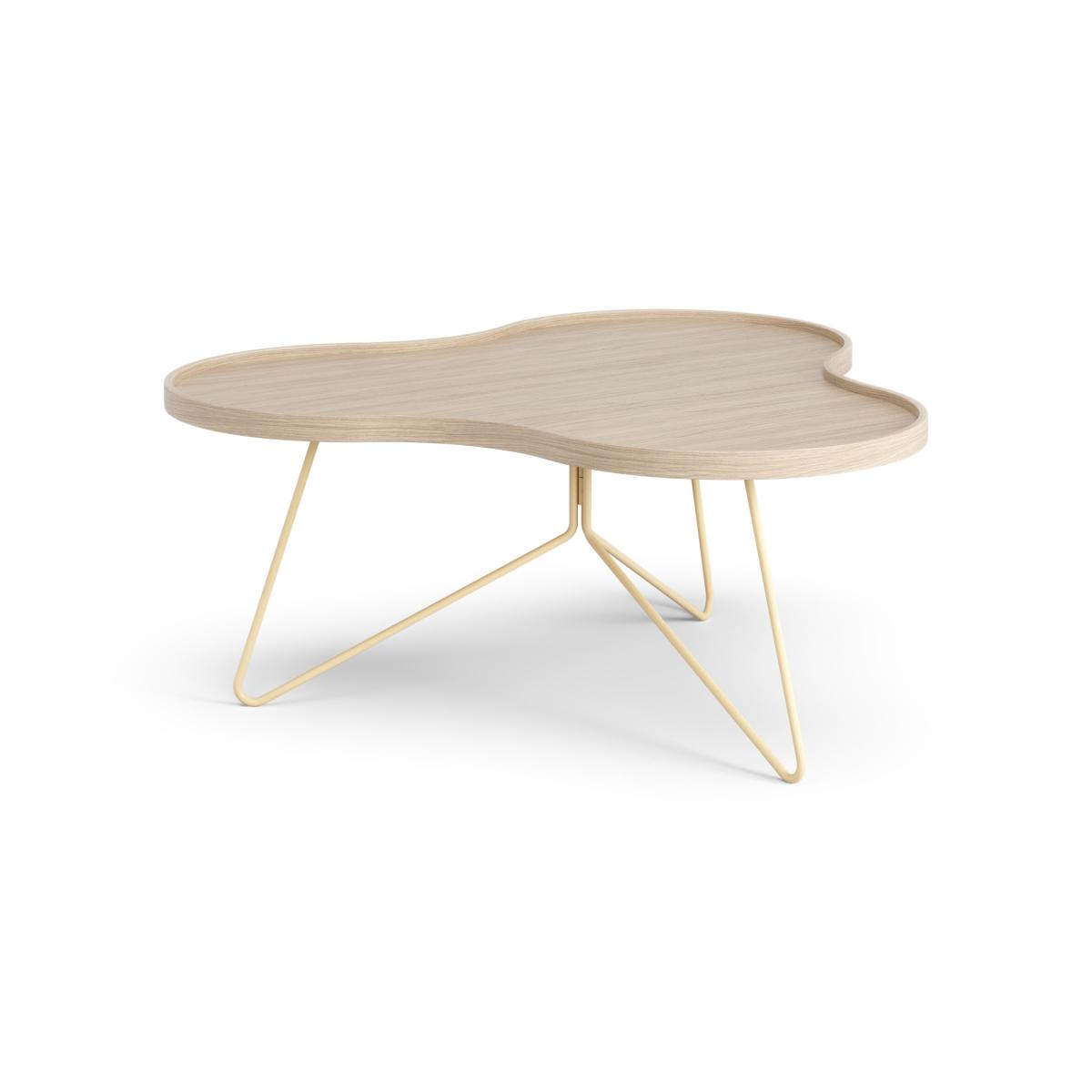 Swedese Flower mono table 84x90 cm H39 cm Oak white pigmented – image 2