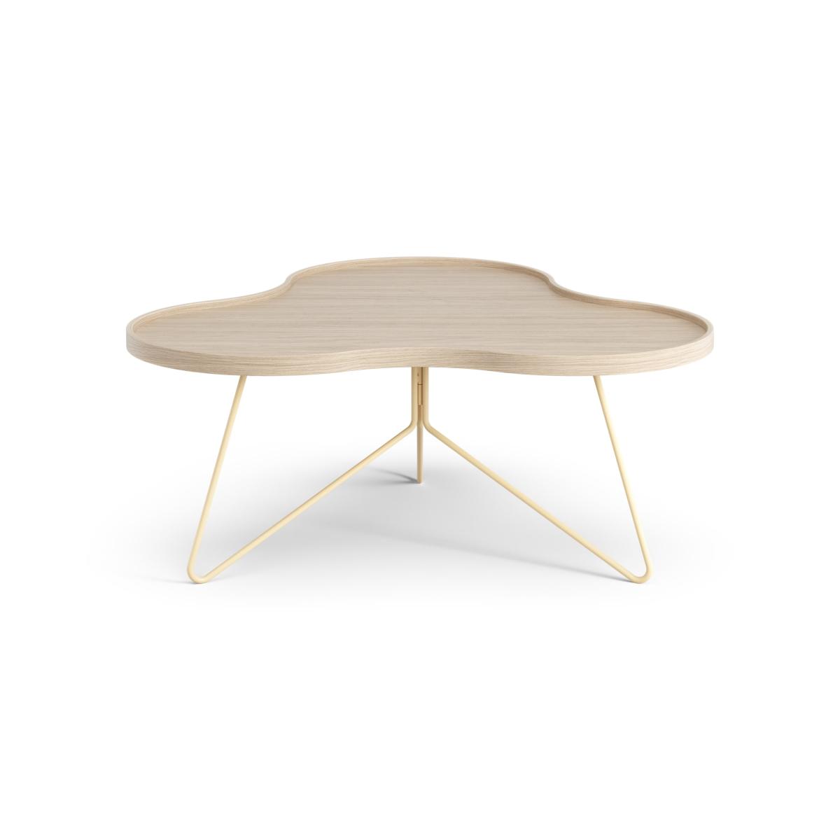 Swedese Flower mono table 84x90 cm H39 cm Oak white pigmented – image 3