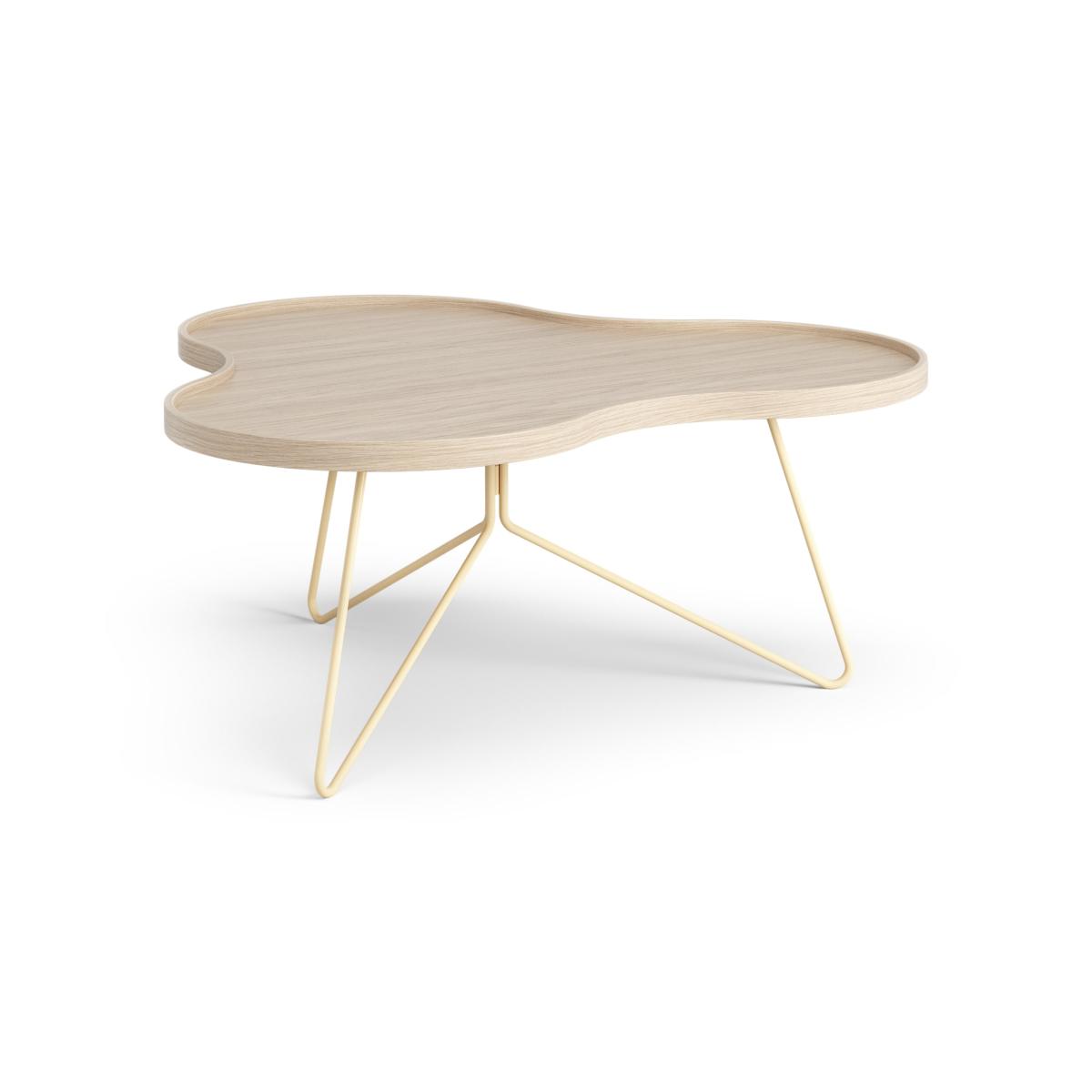 Swedese Flower mono table 84x90 cm H39 cm Oak white pigmented – image 4