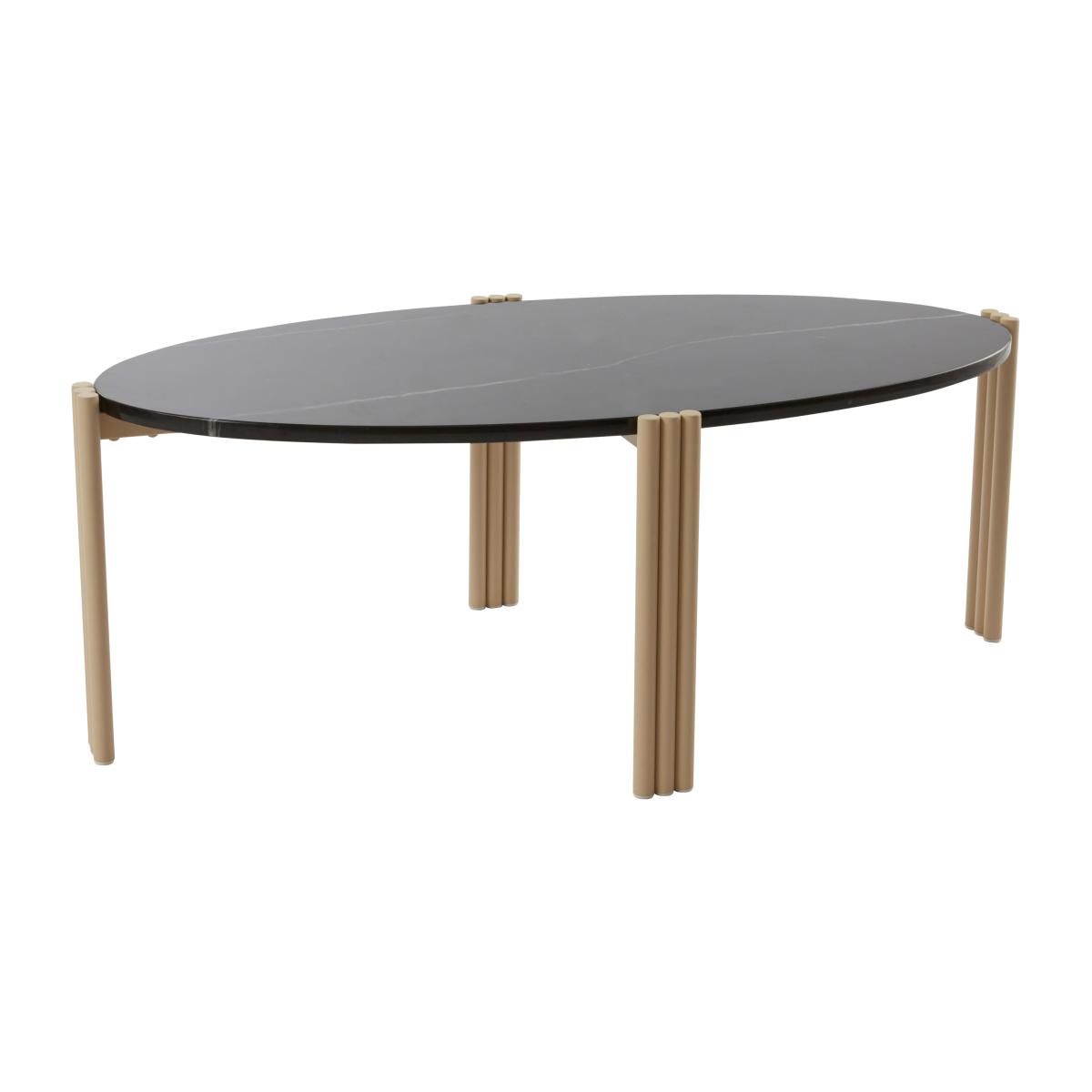 AYTM Tribus coffee table oval 92.4 x 47.6 x 35 cm Light Sand-black – image 2