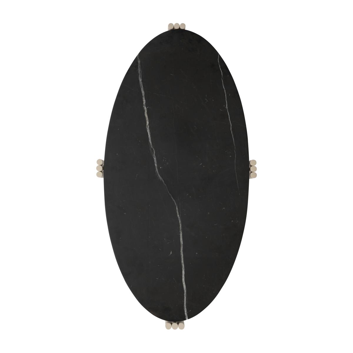 AYTM Tribus coffee table oval 92.4 x 47.6 x 35 cm Light Sand-black – image 3