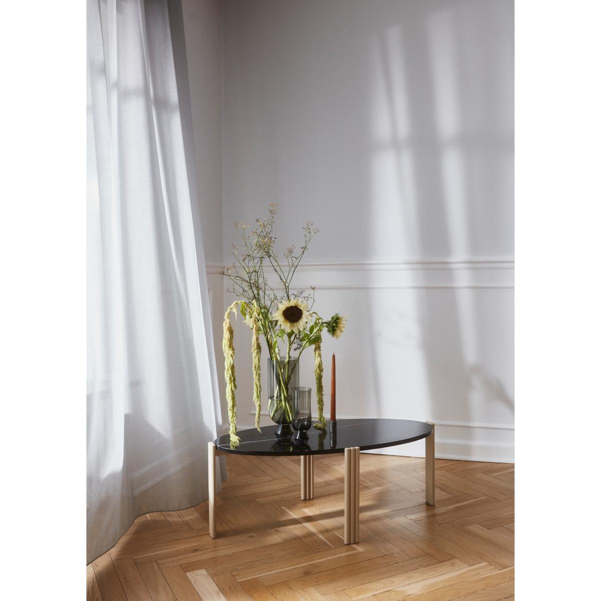 AYTM Tribus coffee table oval 92.4 x 47.6 x 35 cm Light Sand-black – image 6
