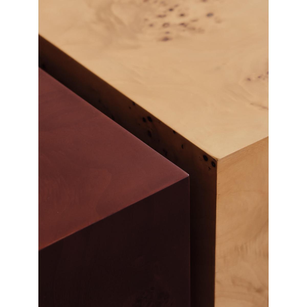 Ferm Living Burl storage coffee table 70x70 cm Dark stained burl – image 4