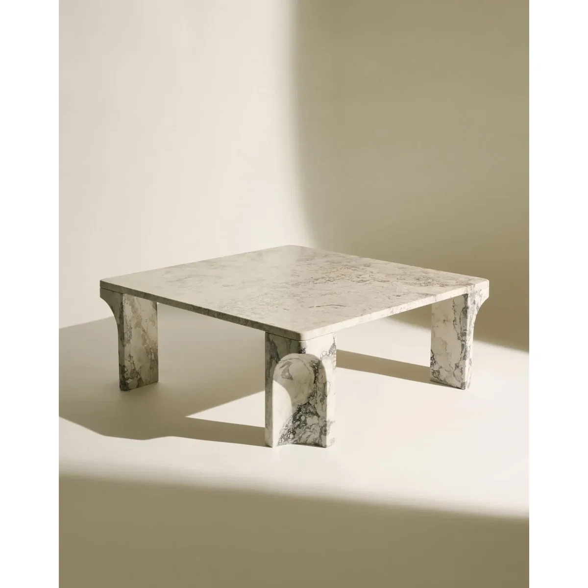 GUBI Doric coffee table Stormy Gray marble 80x80 cm – image 3
