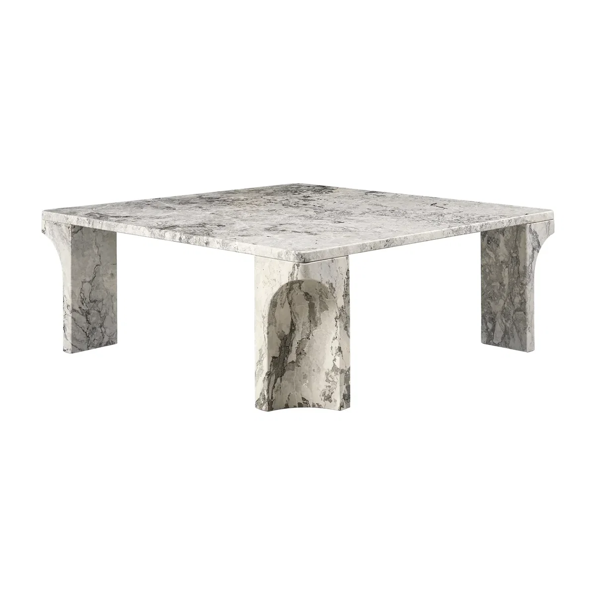 GUBI Doric coffee table Stormy Gray marble 80x80 cm – image 1