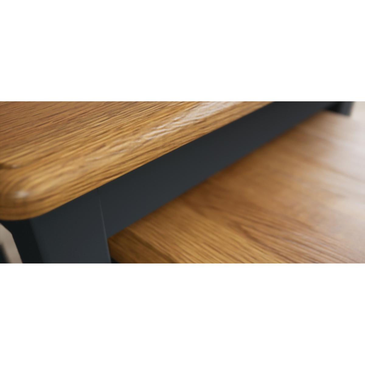 Delphine Oak and Blue Painted Nest Of Table – image 7