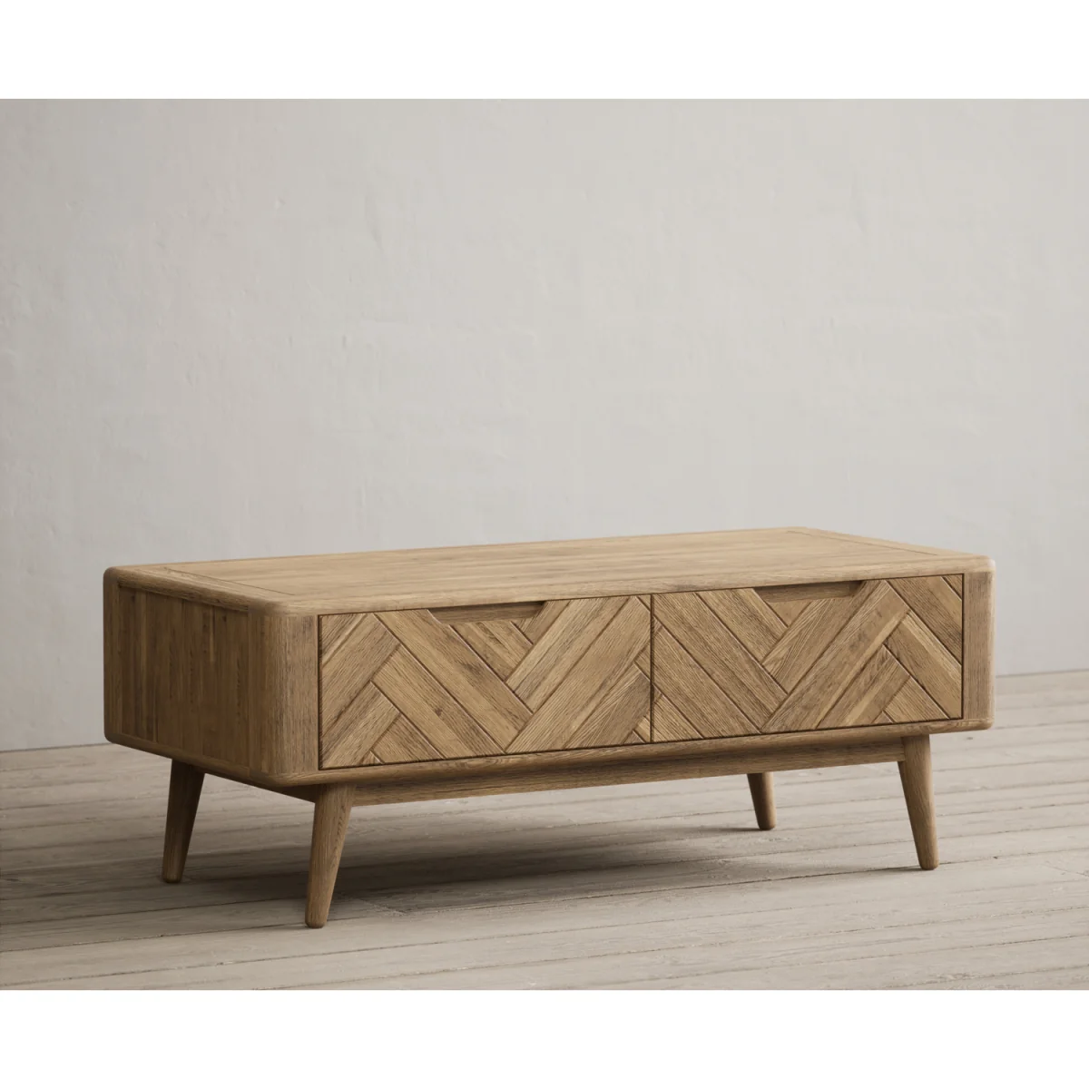 Parven Solid Oak 4 Drawer Storage Coffee Table – image 4