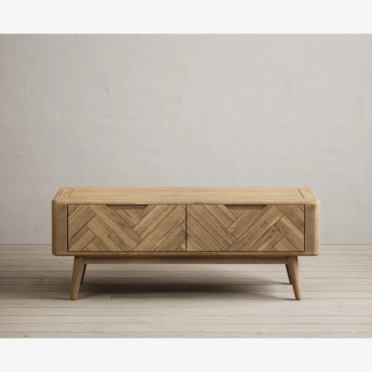 Parven Solid Oak 4 Drawer Storage Coffee Table – image 1