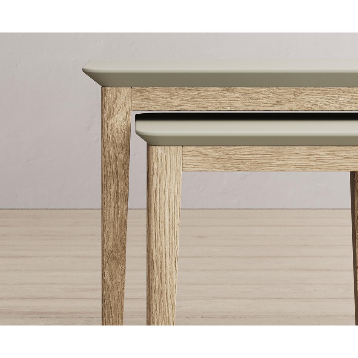 Ancona Oak and Soft Green Painted Nest Of Tables – image 5