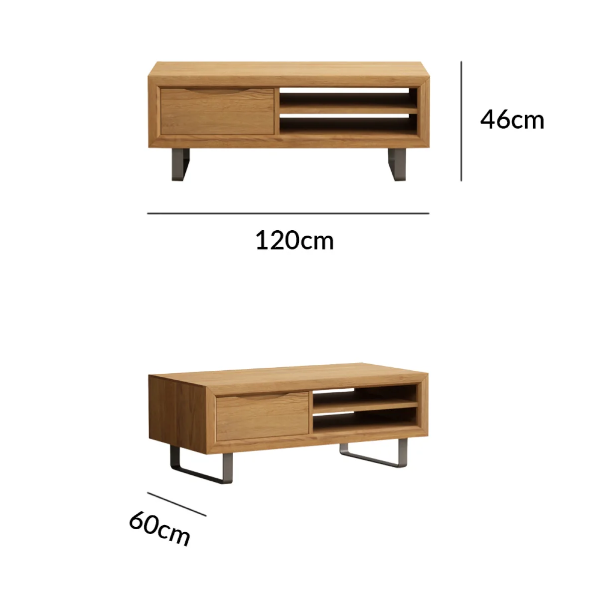 Parker Solid Oak Coffee Table – image 8