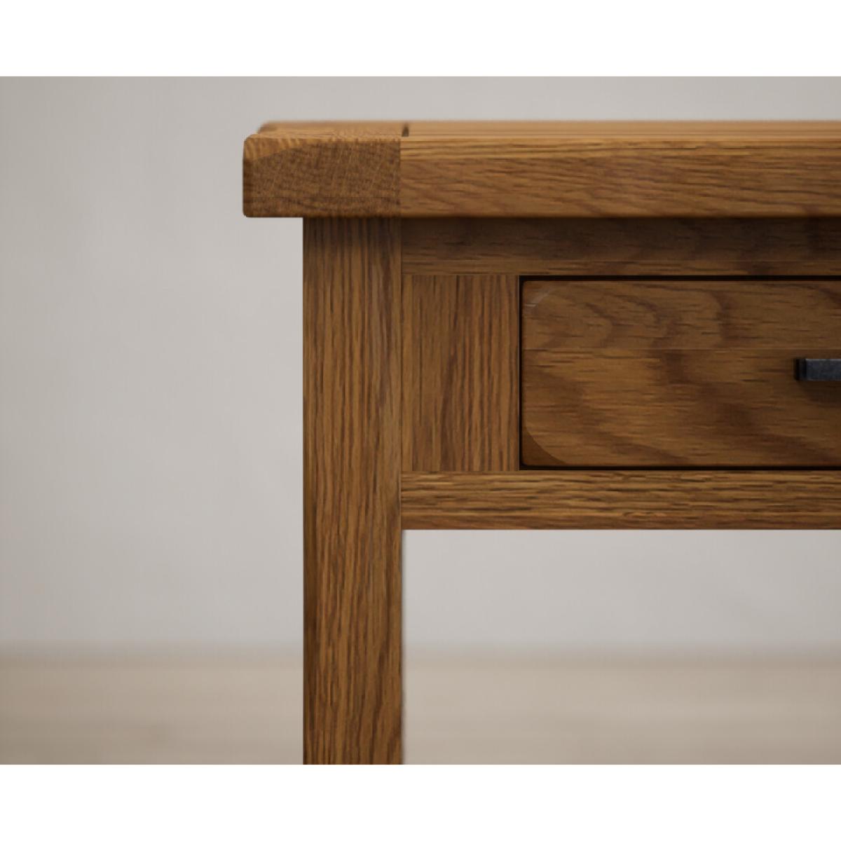Country Rustic Solid Oak 4 Drawer Coffee Table – image 4