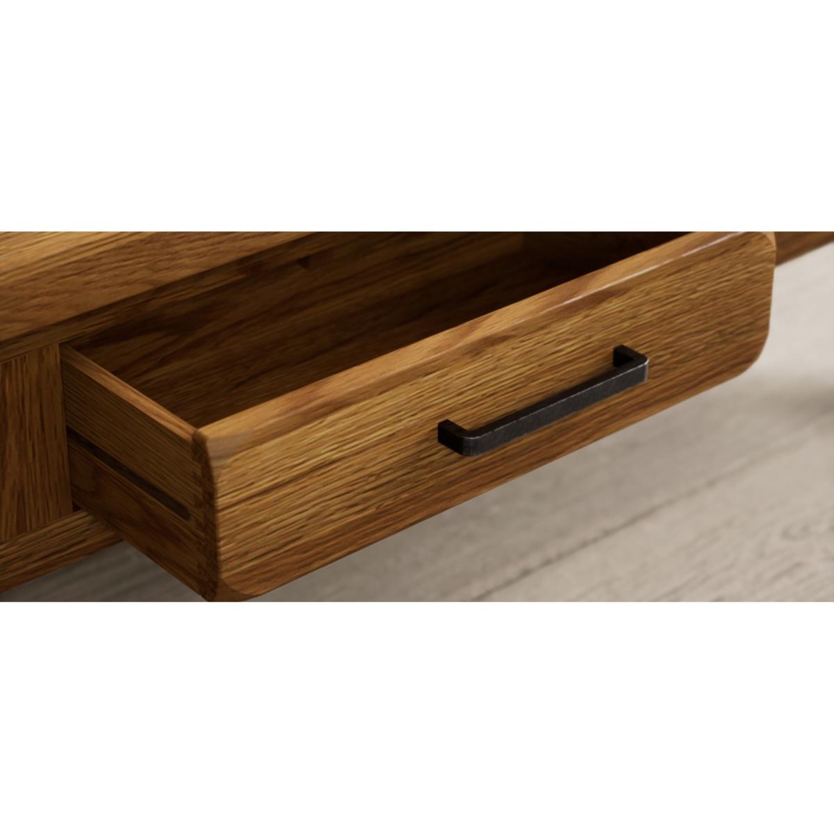 Country Rustic Solid Oak 4 Drawer Coffee Table – image 9