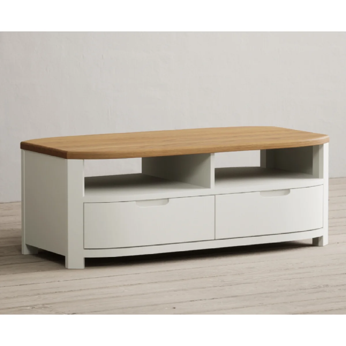 Bradwell Oak and Signal White Painted 4 Drawer Coffee Table – image 5